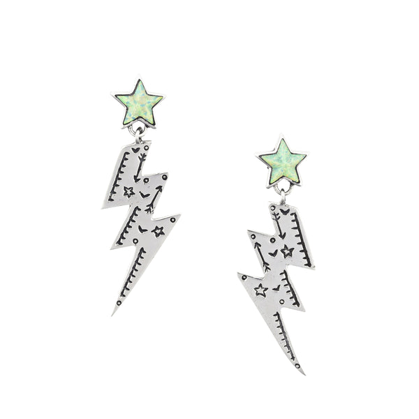 Peyote Bird Electric Earrings