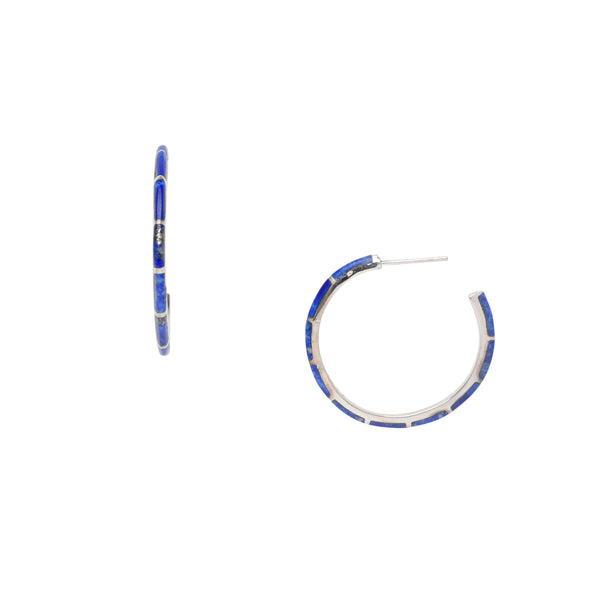 Peyote Bird Element Hoop Earrings