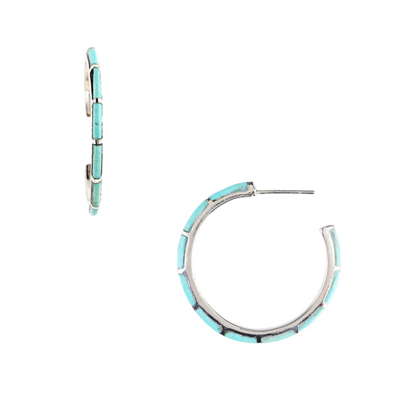 Peyote Bird Element Hoop Earrings