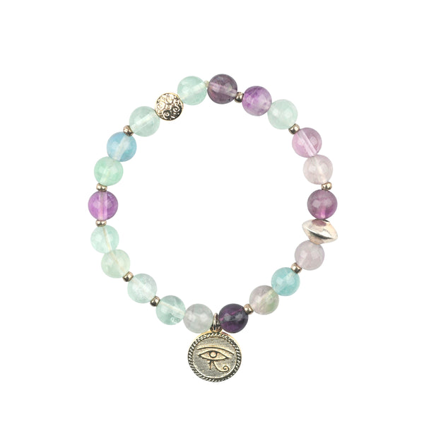 peyote bird Eye of Horus Fluorite Bracelet