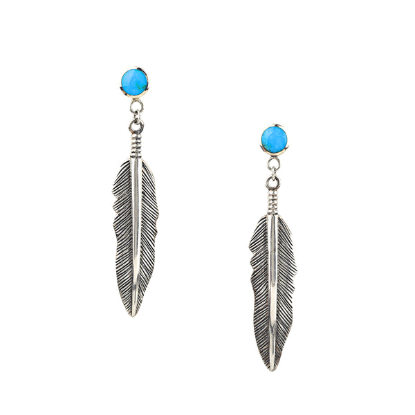 peyote bird Fallen Feather Stud Earrings