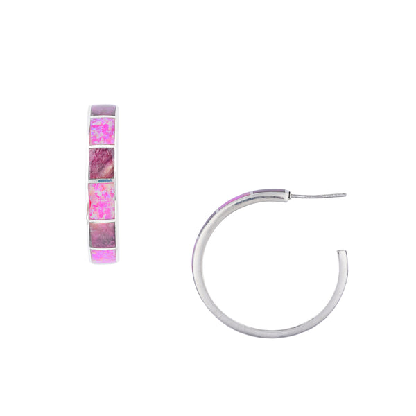 Peyote Bird Fiesta Hoop Earrings