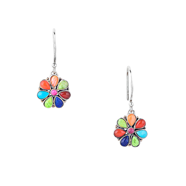 Peyote Bird Flower Drop Earrings