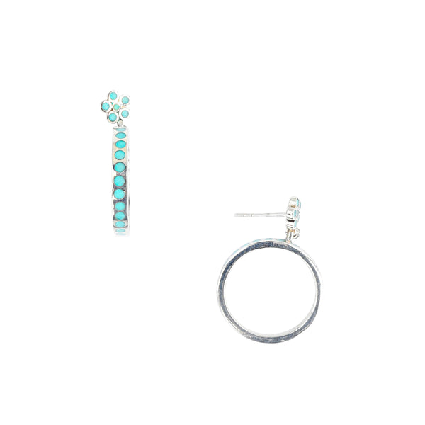 peyote bird Flower Hoop Earrings