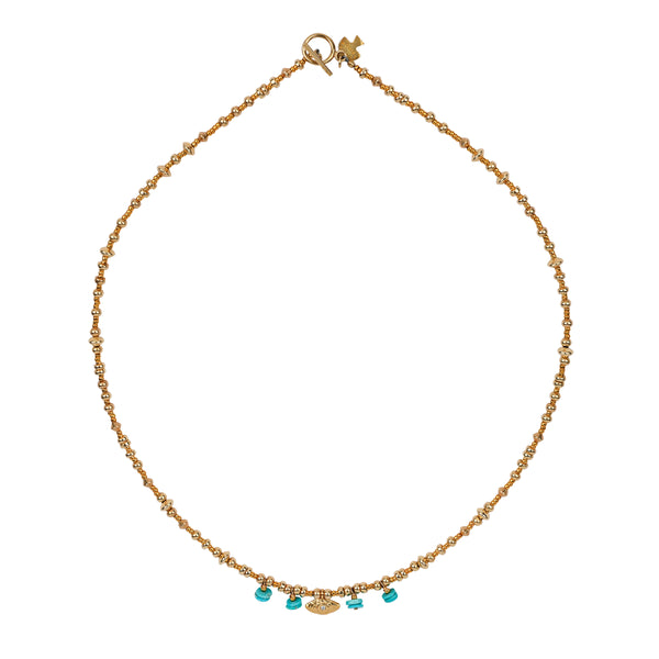 peyote bird Golden Gaze Necklace