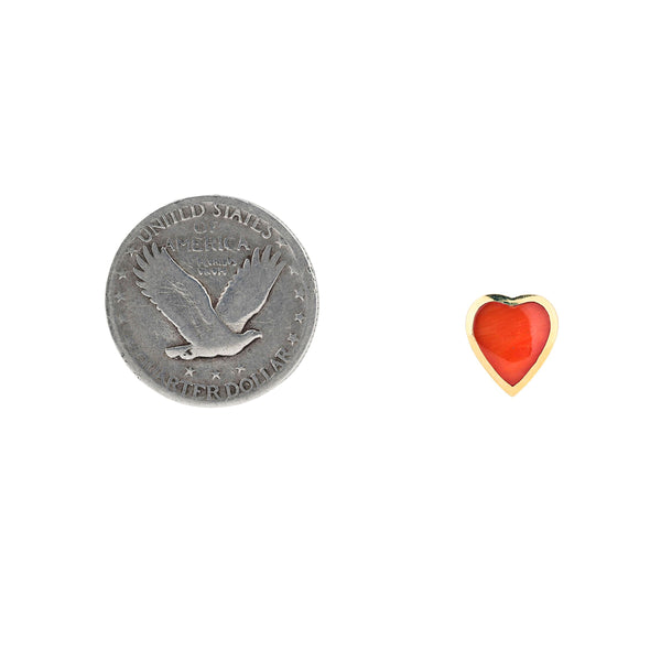 Peyote Bird Golden Heart Post Earrings