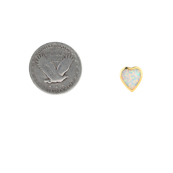 Peyote Bird Golden Heart Post Earrings