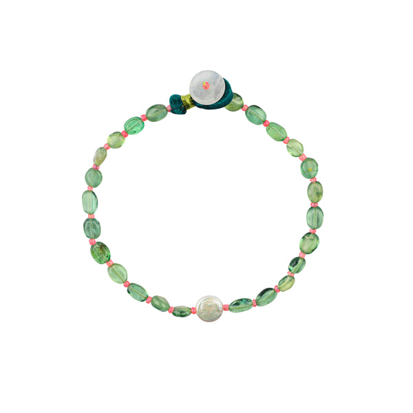 peyote bird Green Apatite Bracelet
