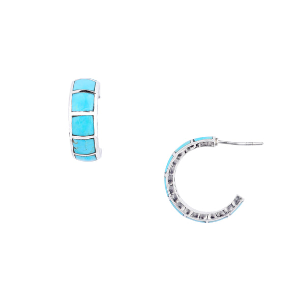 peyote bird Hammered Edge Hoop Earrings
