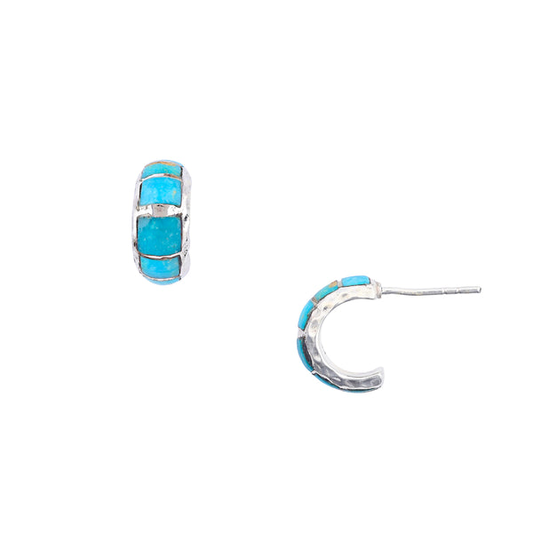 peyote bird Hammered Edge Rounded Hoop Earrings