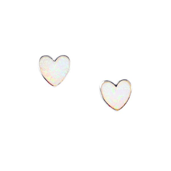 Peyote Bird Heart Post Earrings