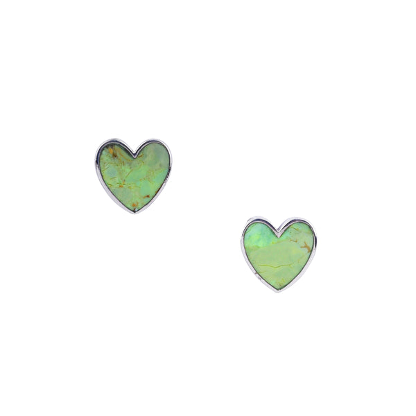 Peyote Bird Heart Post Earrings