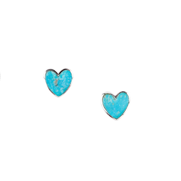 peyote bird Heart Post Earrings