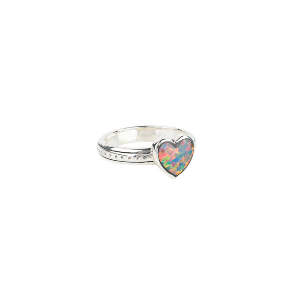 Peyote Bird Heart Ring