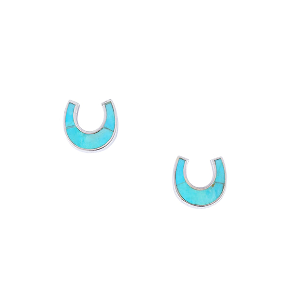 Peyote Bird Horseshoe Stud Earrings