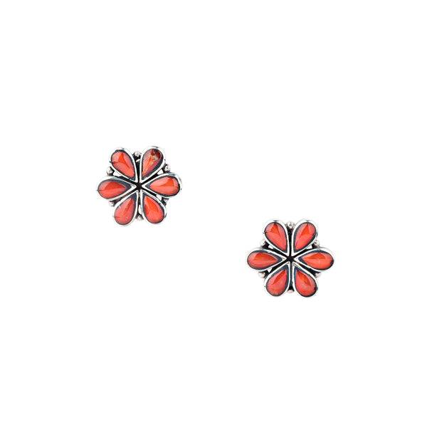 Peyote Bird Inlay Daisy Earrings