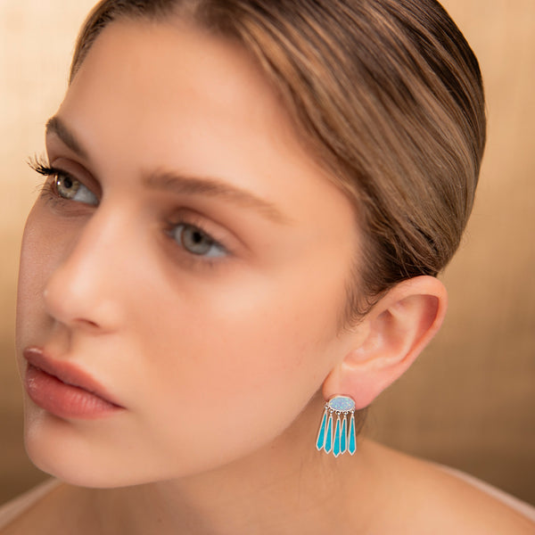 Peyote Bird Iris Earrings