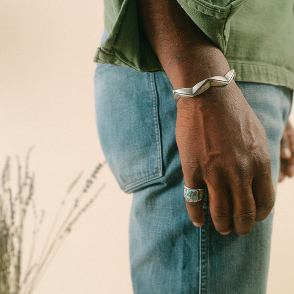 Peyote Bird Jock Favour Rattlesnake Cuff
