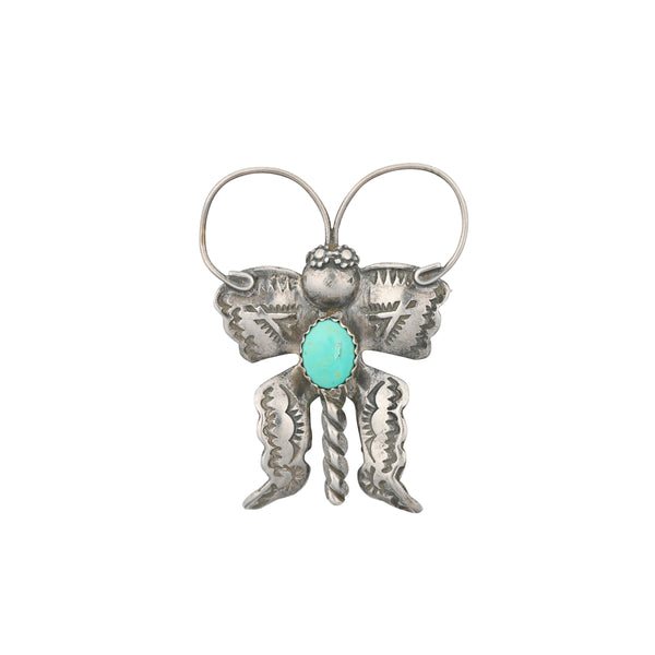 peyote bird Joe Eby Turquoise Butterfly Pin