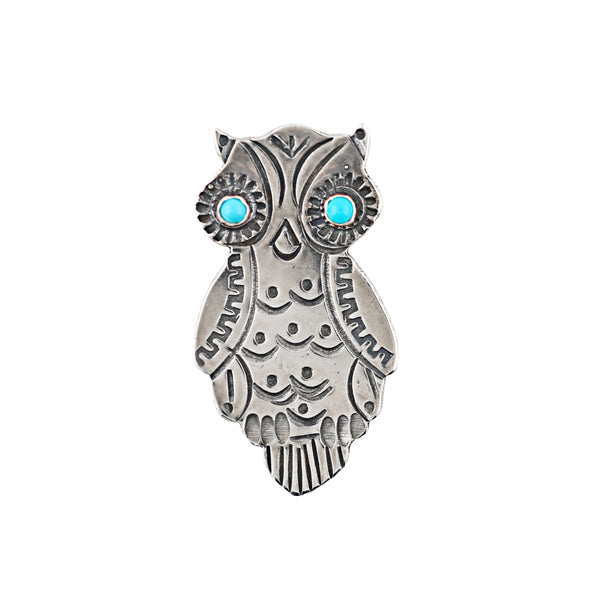 peyote bird Joe Eby Wise Owl Pin