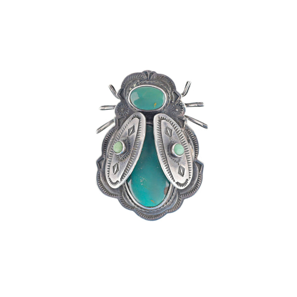 peyote bird Kim Somers Turquoise Bug Pin
