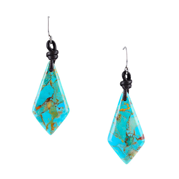 peyote bird Long Pine Earrings