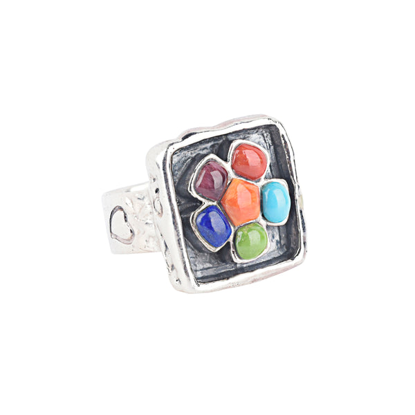 Peyote Bird Lucky Flower Ring