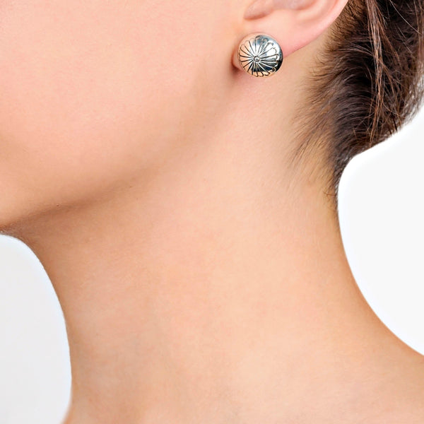 Peyote Bird Marie Yazzie Concho Earrings (Medium)