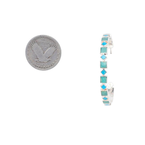 Peyote Bird Mesa Hoop Earrings