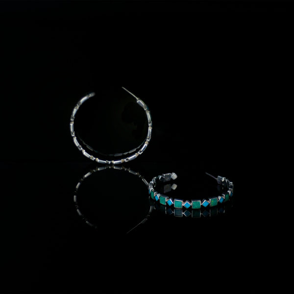 Peyote Bird Mesa Hoop Earrings