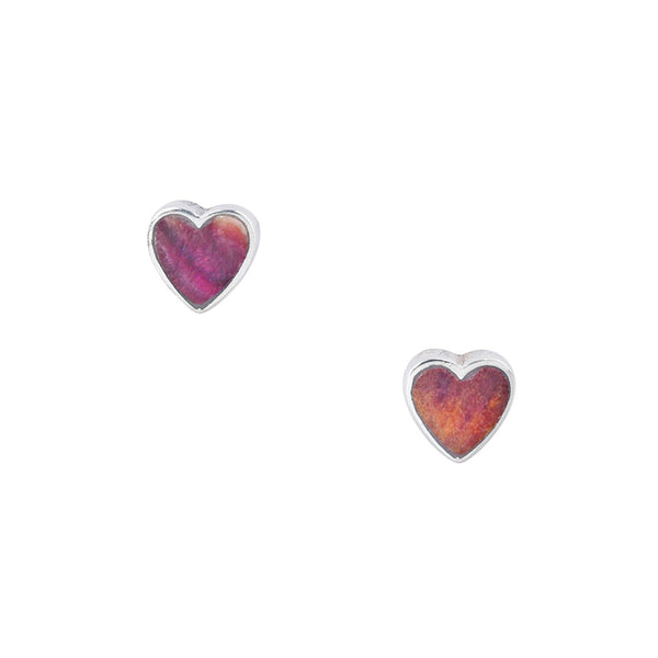 Peyote Bird Mini Heart Earrings