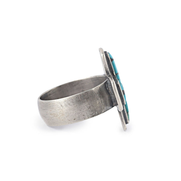 Peyote Bird Mosaic Cross Ring