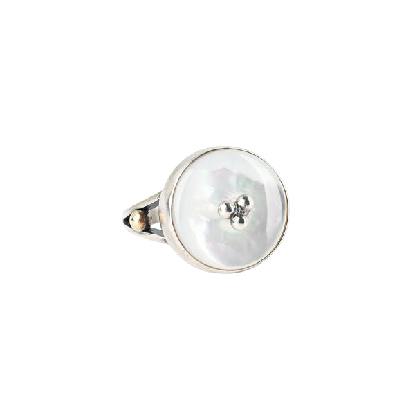 peyote bird Mother of Pearl Coin Ring