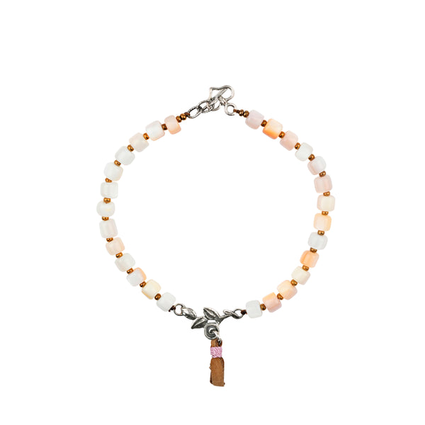 peyote bird Natural Pink Shell Bracelet