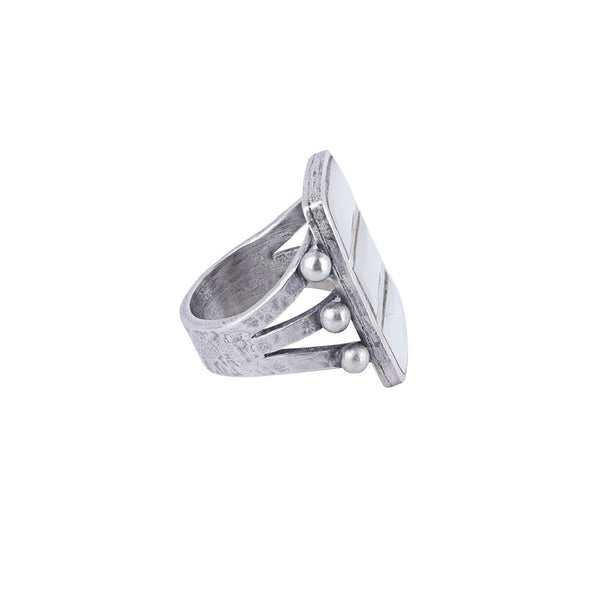 Peyote Bird Nomad Blocks Of Pearl Ring
