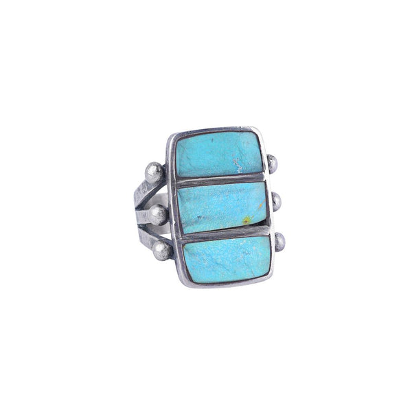 peyote bird Nomad Blocks of Turquoise Ring