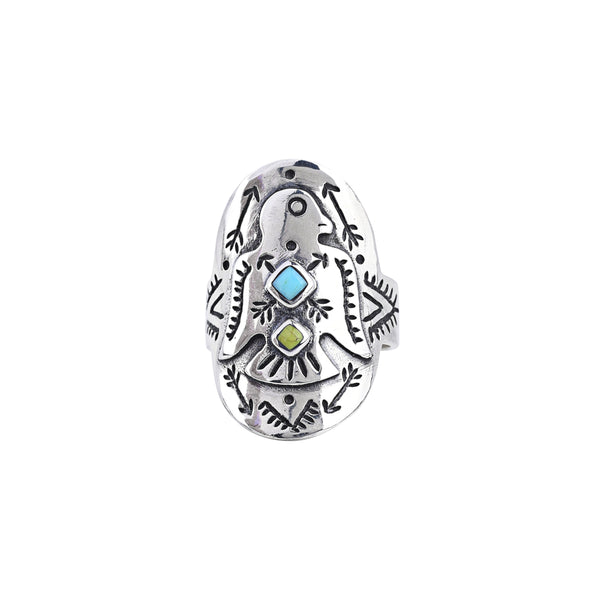peyote bird Nomad Flight Shield Ring