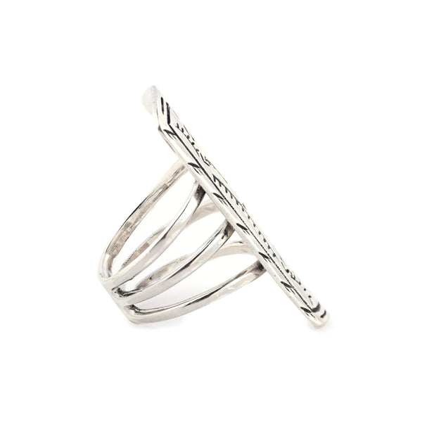 Peyote Bird Nomad Sunflower Shield Ring