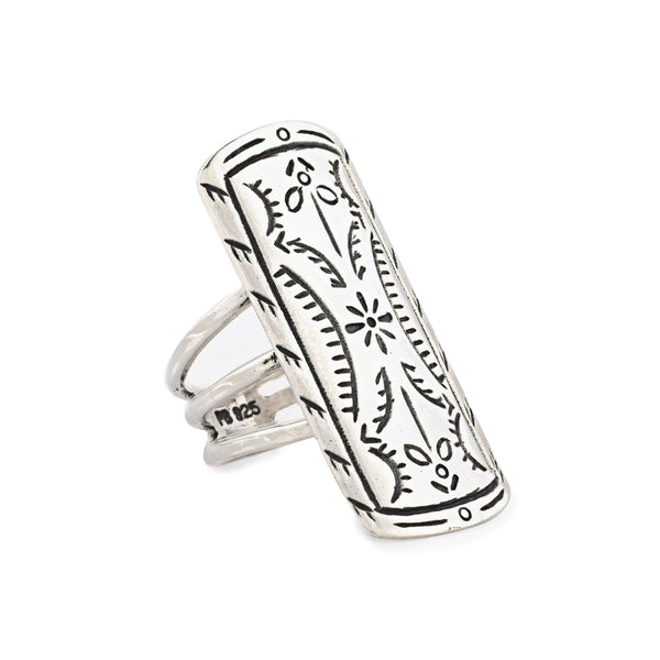 peyote bird Nomad Sunflower Shield Ring