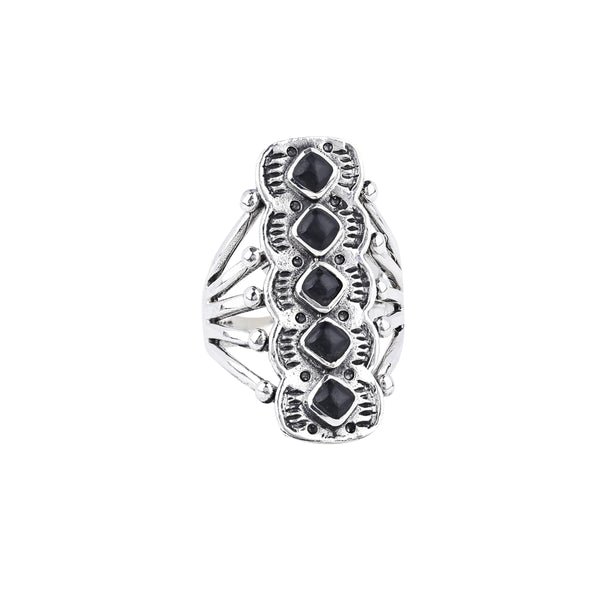 Peyote Bird Nomad Triangle Row Ring