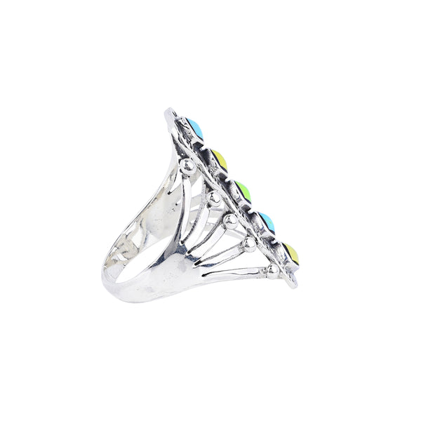 Peyote Bird Nomad Triangle Row Ring