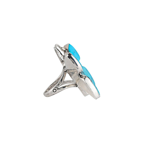 Peyote Bird Nomad Turquoise Butterfly Ring Size 8