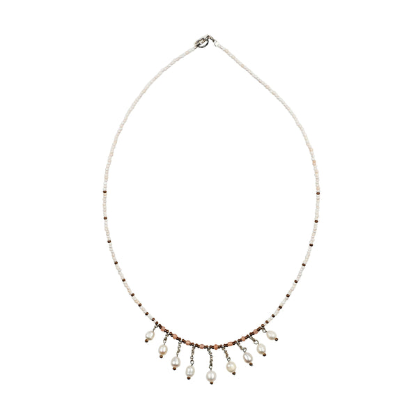peyote bird Pearl Fringe Necklace