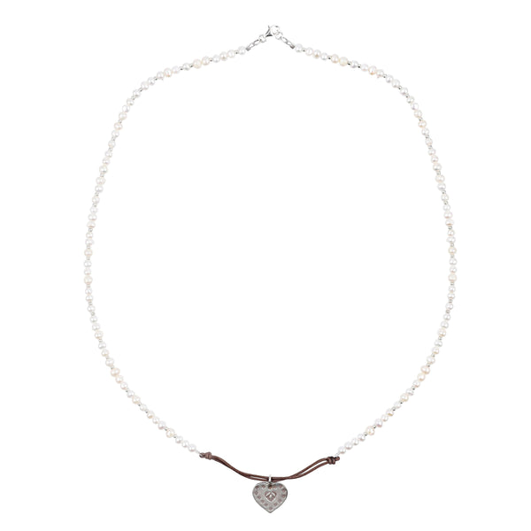 peyote bird Pearl Heart Necklace