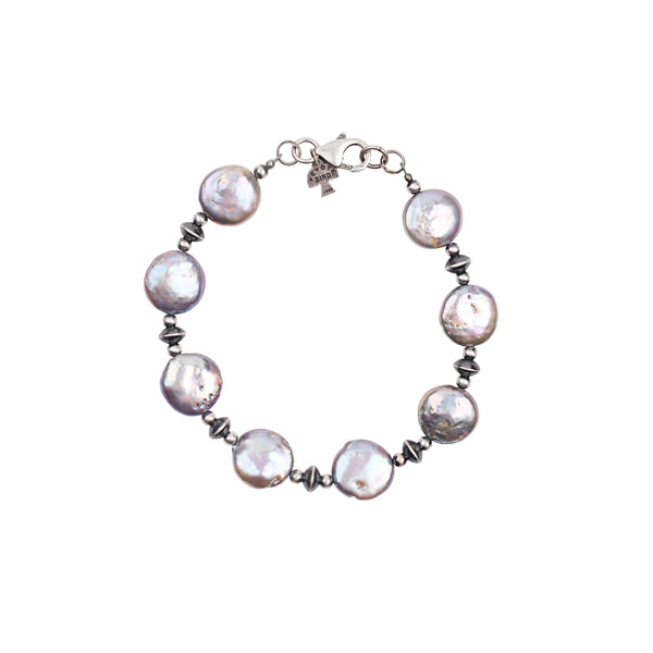 peyote bird Plata Pearl Bracelet