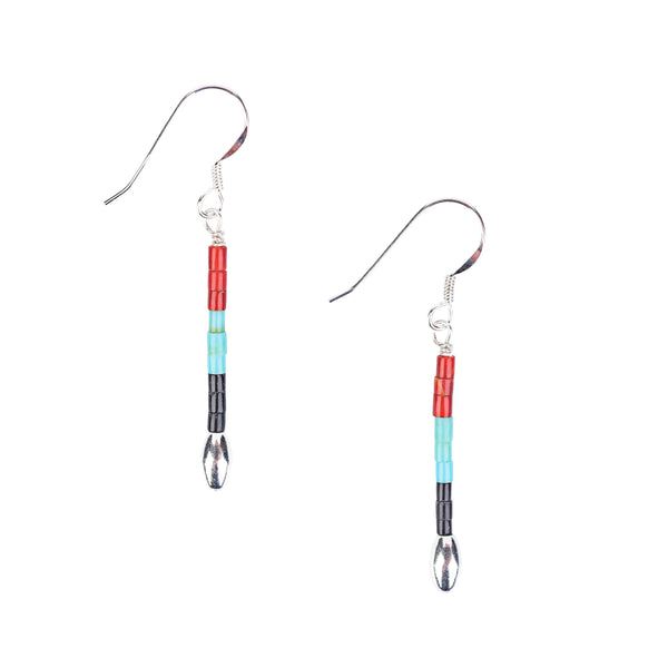 peyote bird Prayer Stick Earrings