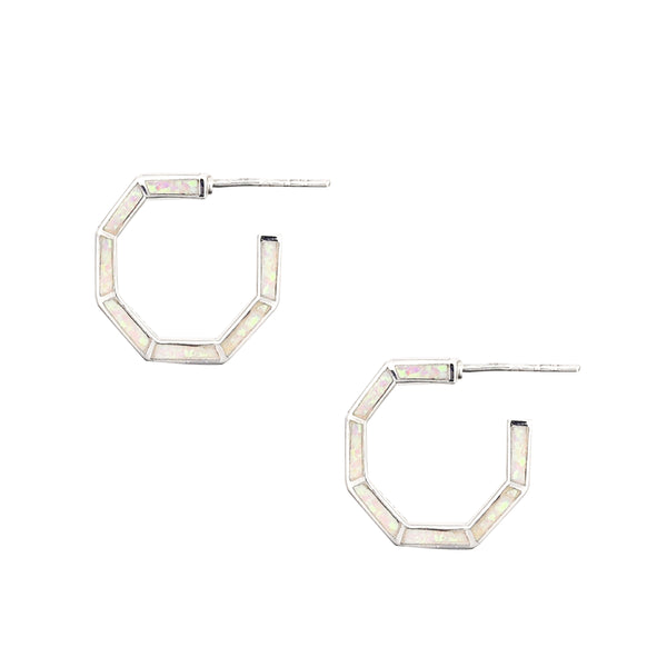 Peyote Bird Prism Hoop Earrings