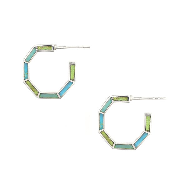 Peyote Bird Prism Hoop Earrings