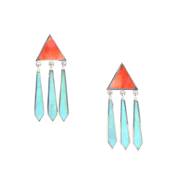 Peyote Bird Pyramid Earrings