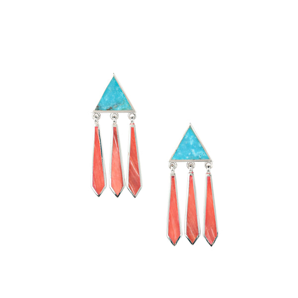 Peyote Bird Pyramid Earrings